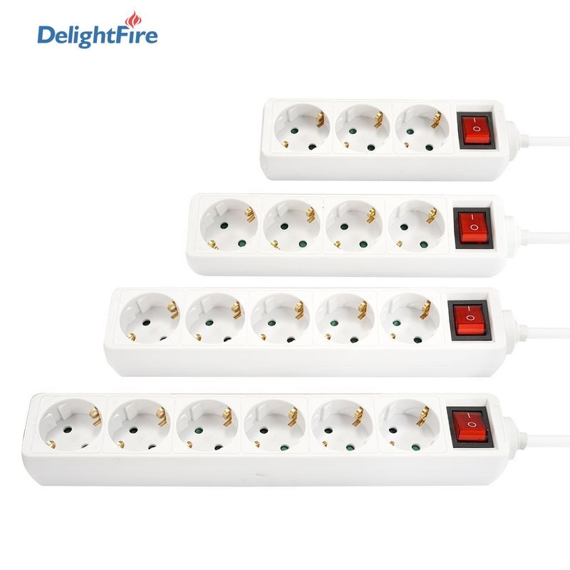 Grenuttag eu-uttag 3/4/5/6 uttag ac-uttag eu-kontakt 16a elektrisk förlängningssladd kontrollomkopplare 1.5m sladd bostadshus