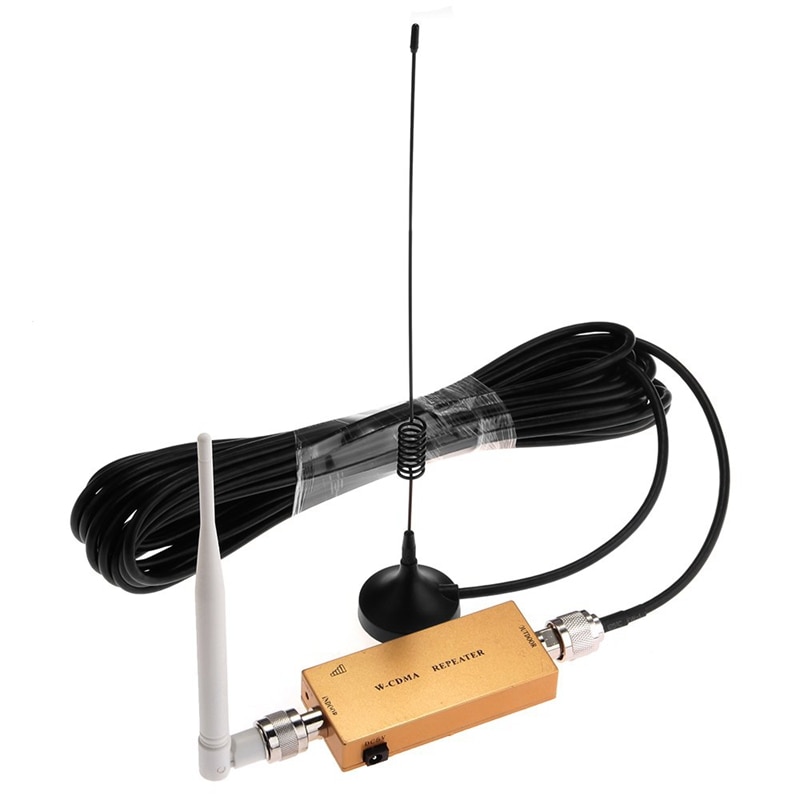 Verstärker UMTS WCDMA 3G Verstärker Signal Verstärker für Handy, Mobiltelefon + Antenne Gold