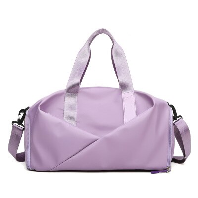 Bolsa de deporte Oxford para mujer, bolso de viaje para fitness, de , multifuncional, de hombro, para gimnasio, almacenamiento de zapatos, bolsa de fitness: Lavender 1