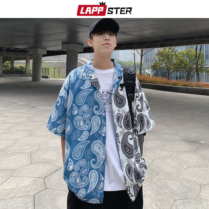lappster-men-korean-patchwork-shirts-summer-mens-s-grandado