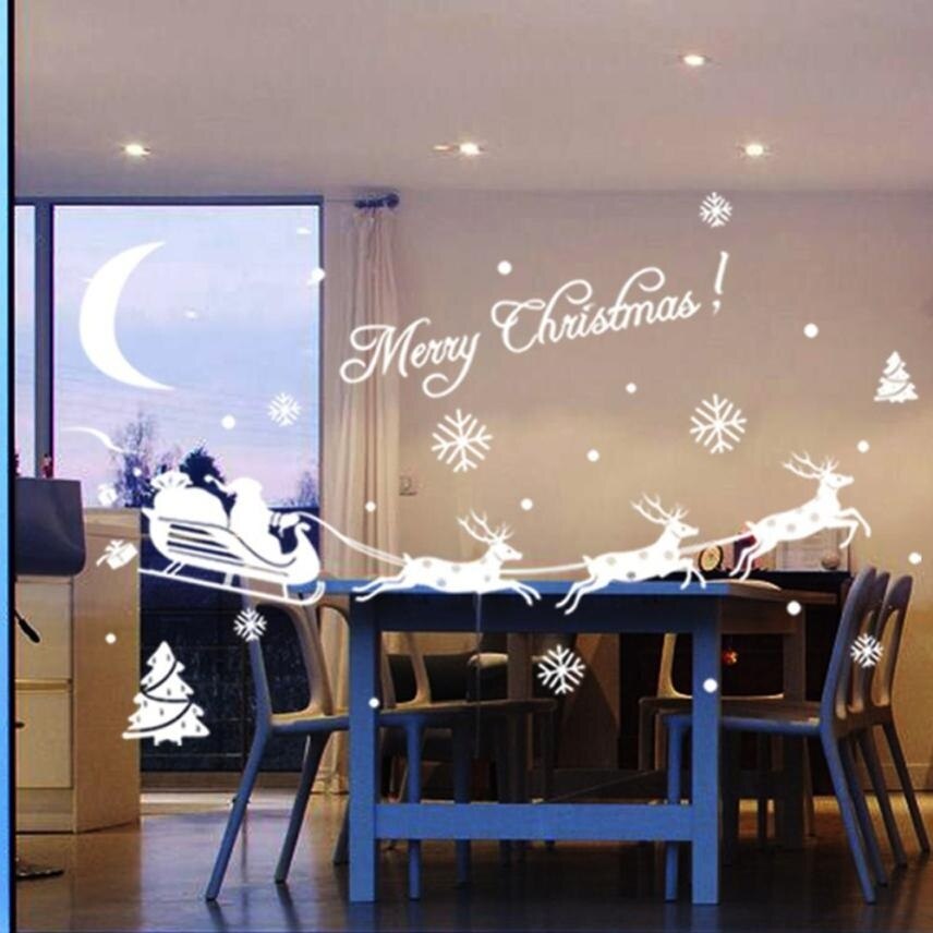 Populære juledekorasjon vindu klistremerker hjem dekor vindu dekaler jul hus dekorasjon