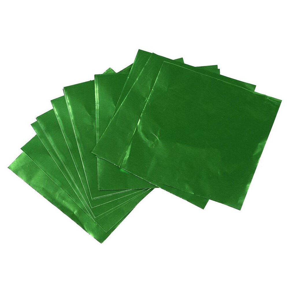 TTLIFE 100Pcs Voedsel Aluminiumfolie DIY Chocolade Snoep Pakket Papier Box Candy Pakket Folie Papier wikkelen 5 Heldere kleuren