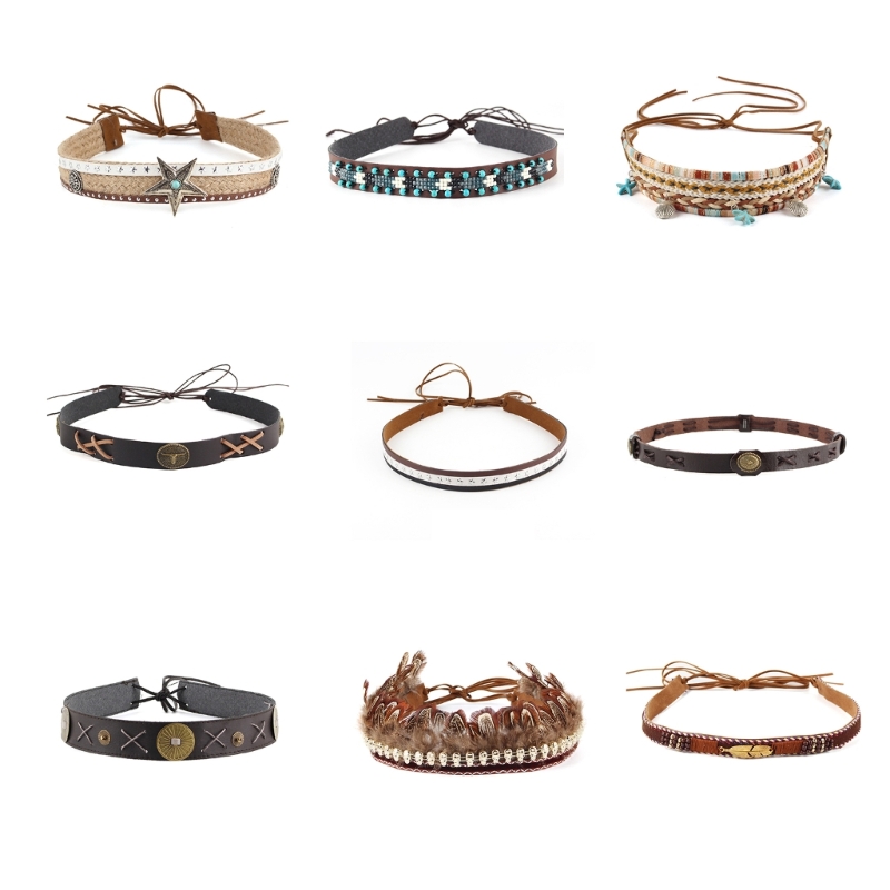 Cowboy Hat Band DIY Nativo Americano Hat Band Western Hat Belt Studded Hat Band Western Beaded Hat banda Hat Band