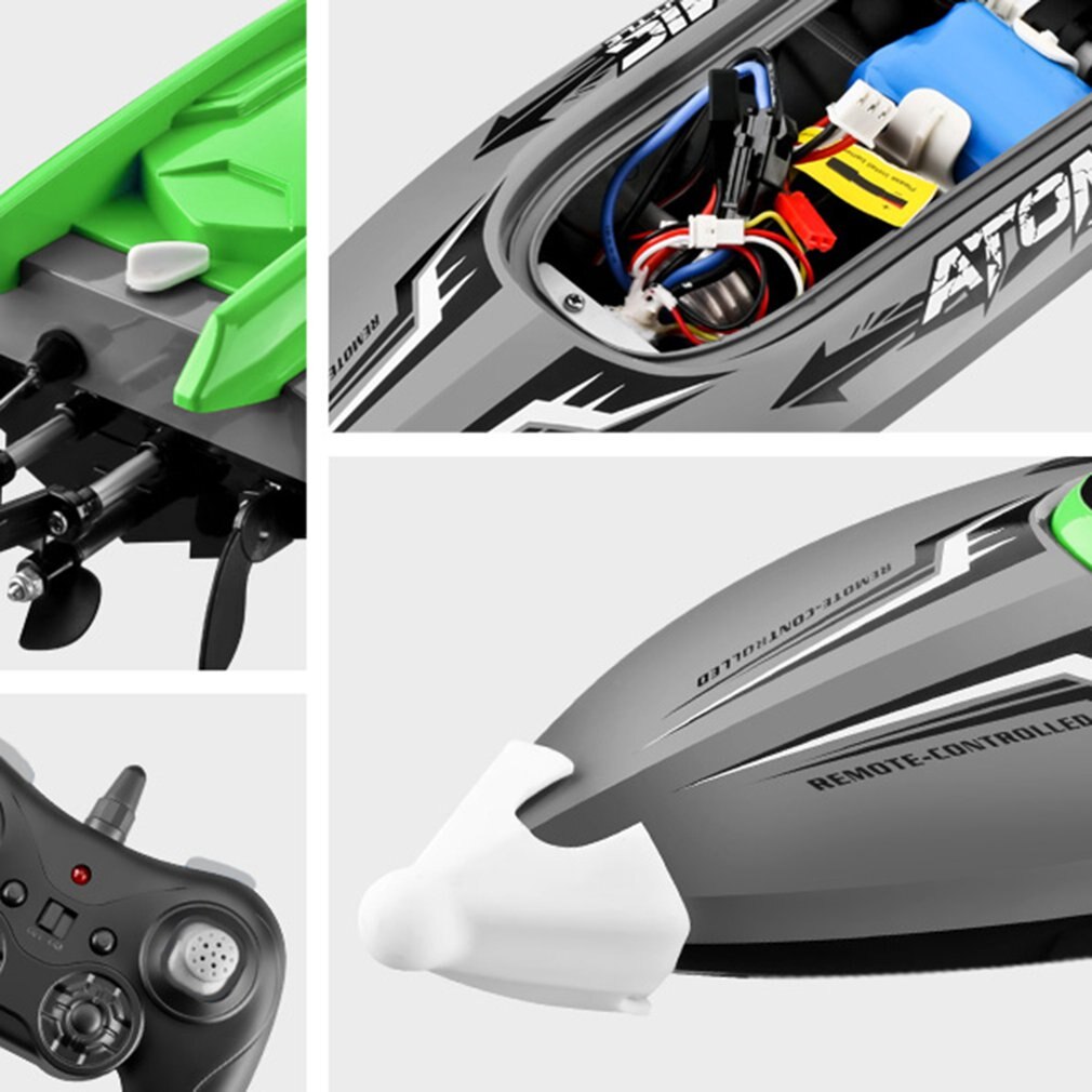 2.4g High-speed Remote Control Boat Upgraded Version Cooling Capsize Reset Speed Boat Water Game Boat Toy