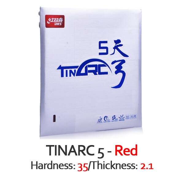 Dhs Tinarc 5/TINARC-5/TA5/Tin Arc 5 Tafeltennis Rubber Originele Dhs Ping Pong Spons: Red H35 T2.1