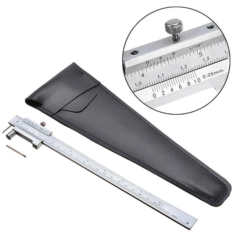 200mm Stainless Steel Vernier Caliper Scale Parallel Marking Gauge Vernier Caliper With Protective Bag 0.1mm Accuracy