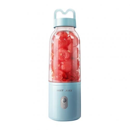 Draagbare Abs 500 Ml Elektrische Juicer Fruit Blender Mixer Oplaadbare Extractor Fles Machine Sport Fles Sap Cup: Blauw