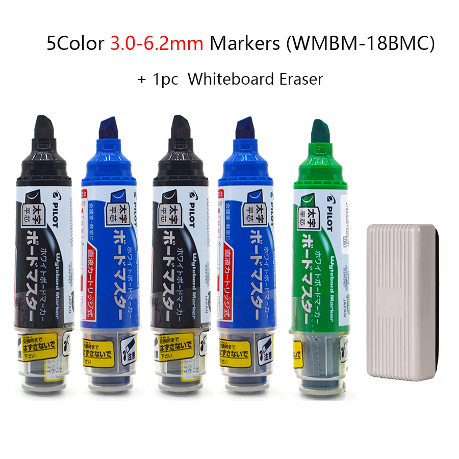 Pennarelli scolastici PILOT per lavagna bianca, penna cancellabile con inchiostro ricaricabile ecologico WBMAVBM, cose didattiche originali del Giappone: Di Colore Giallo chiaro