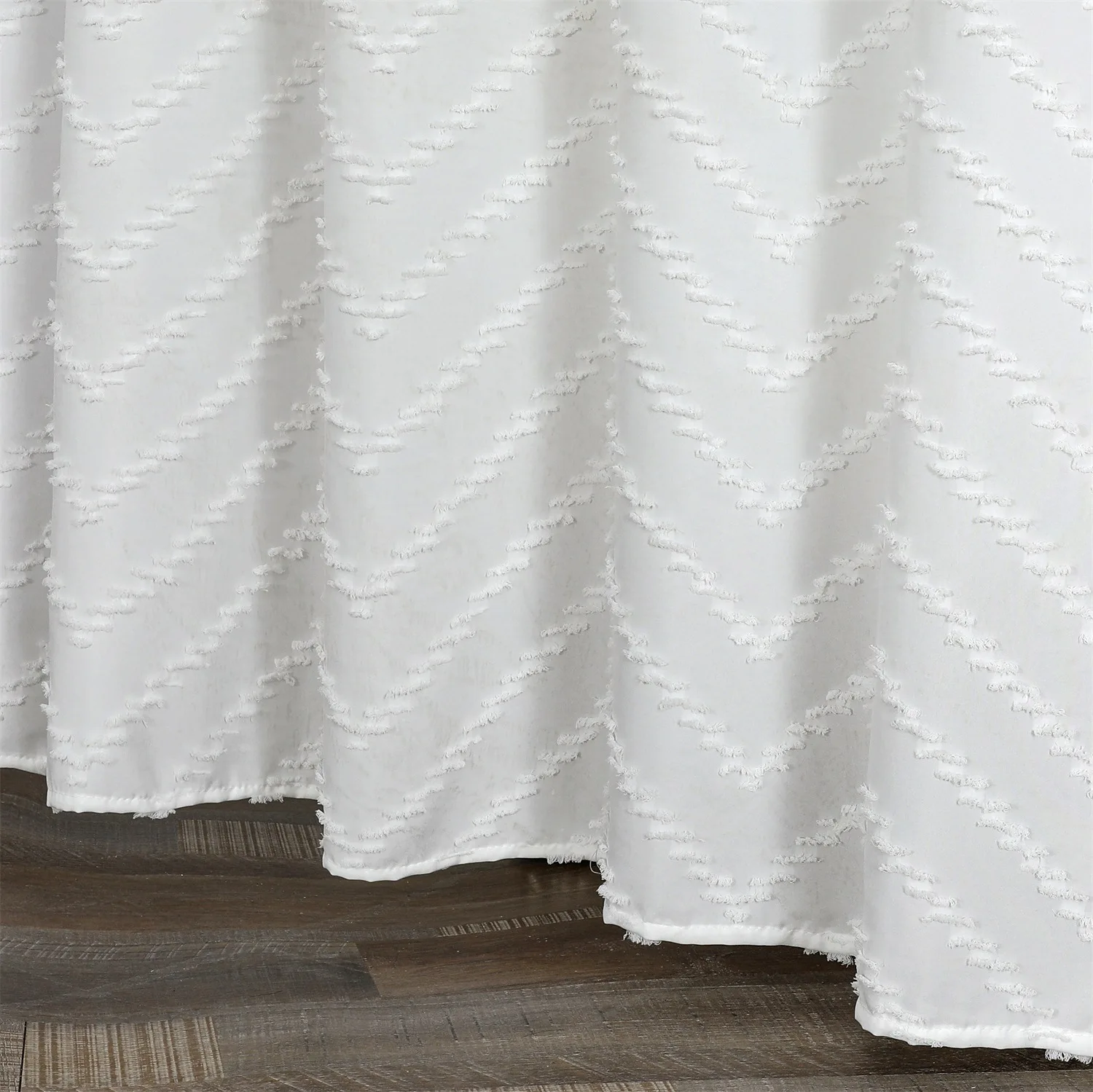 Waterproof White Shower Curtain Woven Fabric Shower Curtain Modern Farmhouse Shower Curtains for Bathroom Curtain Set: 180*230cm / Blue