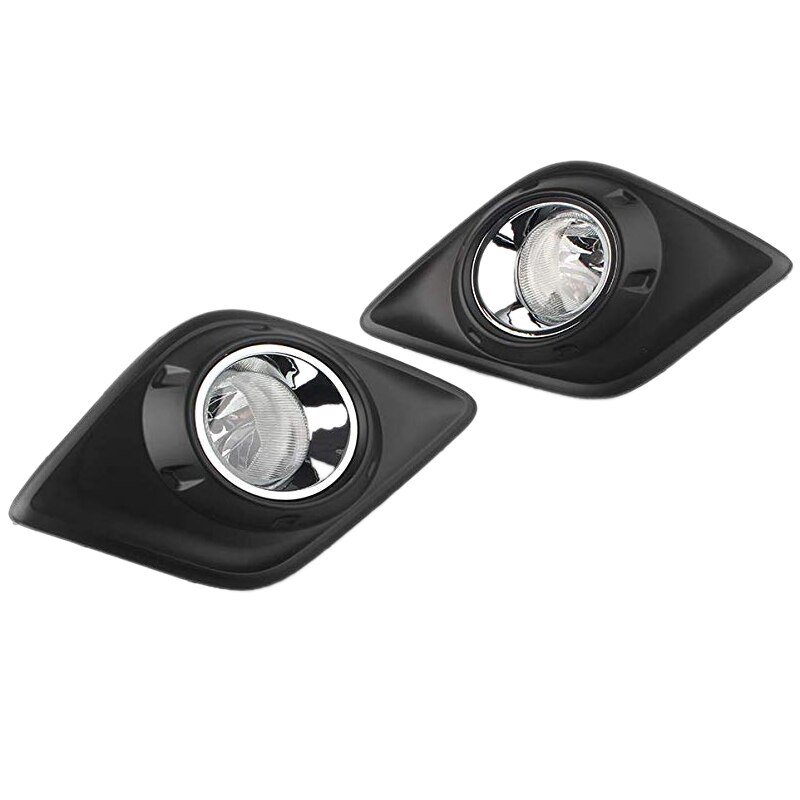1Pair for Toyota Hilux Revo M70 M80 Fog Light Lamp with Bulb Harness Switch Chrome Trim Front Bumper Work Light