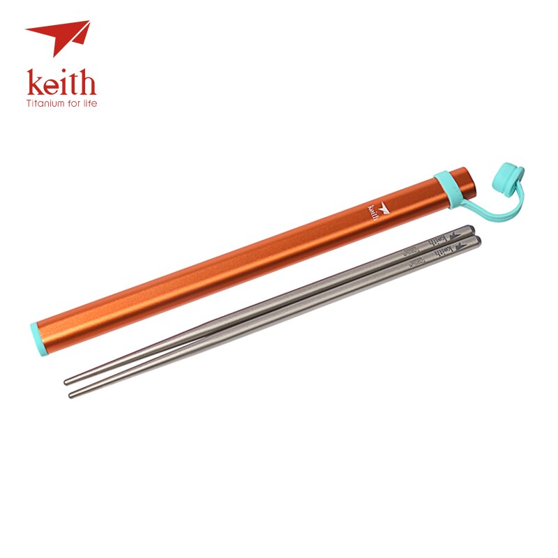 Utensilios de cocina de titanio para exterior, palillos chinos para acampar, Picnic, viaje, palillos chinos cuadrados Ti5622 Ti5822