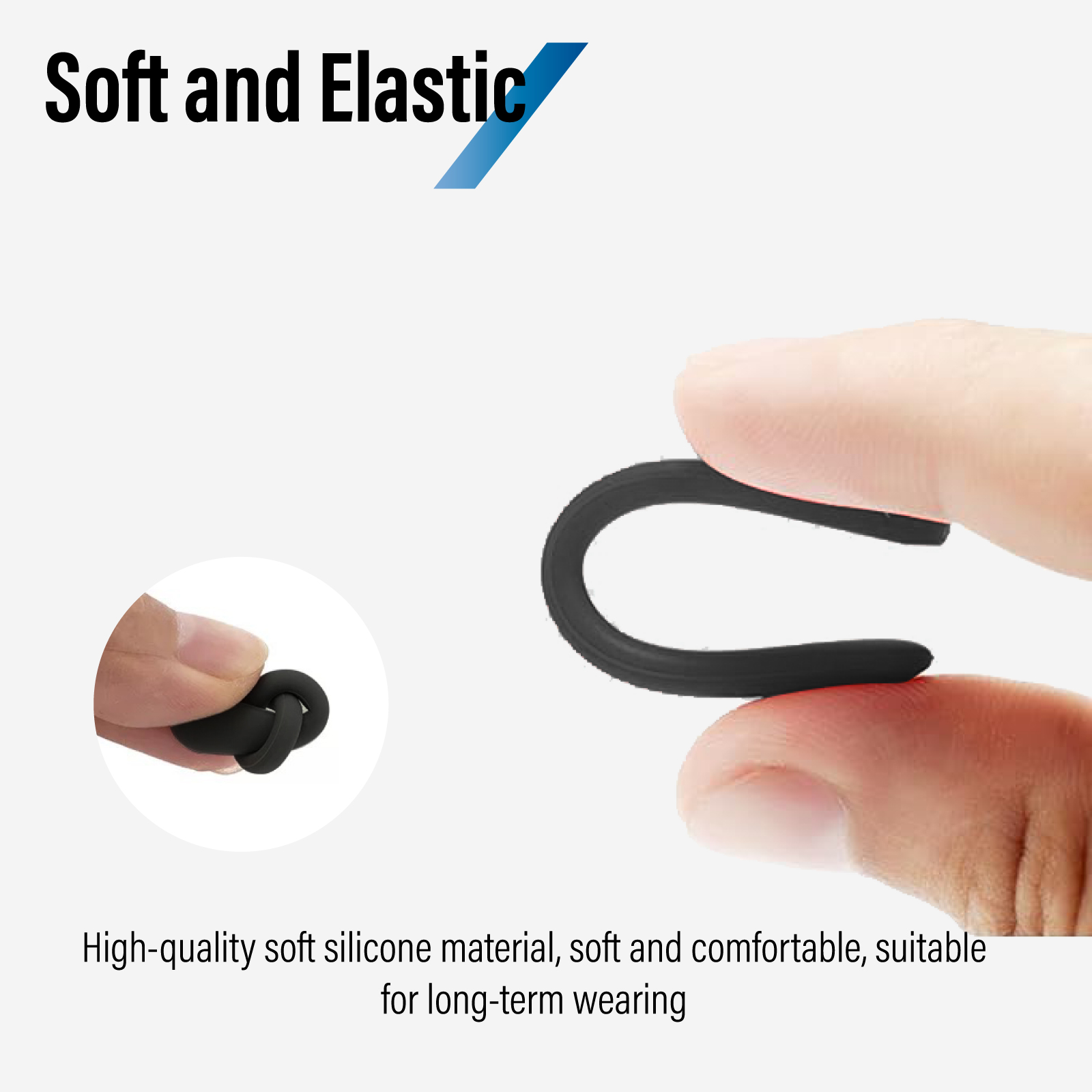 (50 pares) Puntas para patillas de anteojos Material de silicona Empuñaduras suaves para las orejas Agujero redondo de 5 colores para tienda de gafas y Hospital ocular