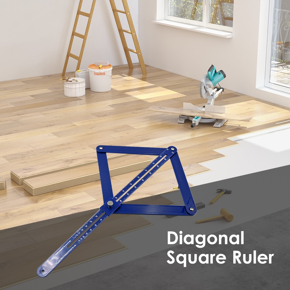 Diagonal Ruler Angle Finder Corner Protractor Bevel Woodworking Square Ruler Measurement Height Limit Gauge Tools