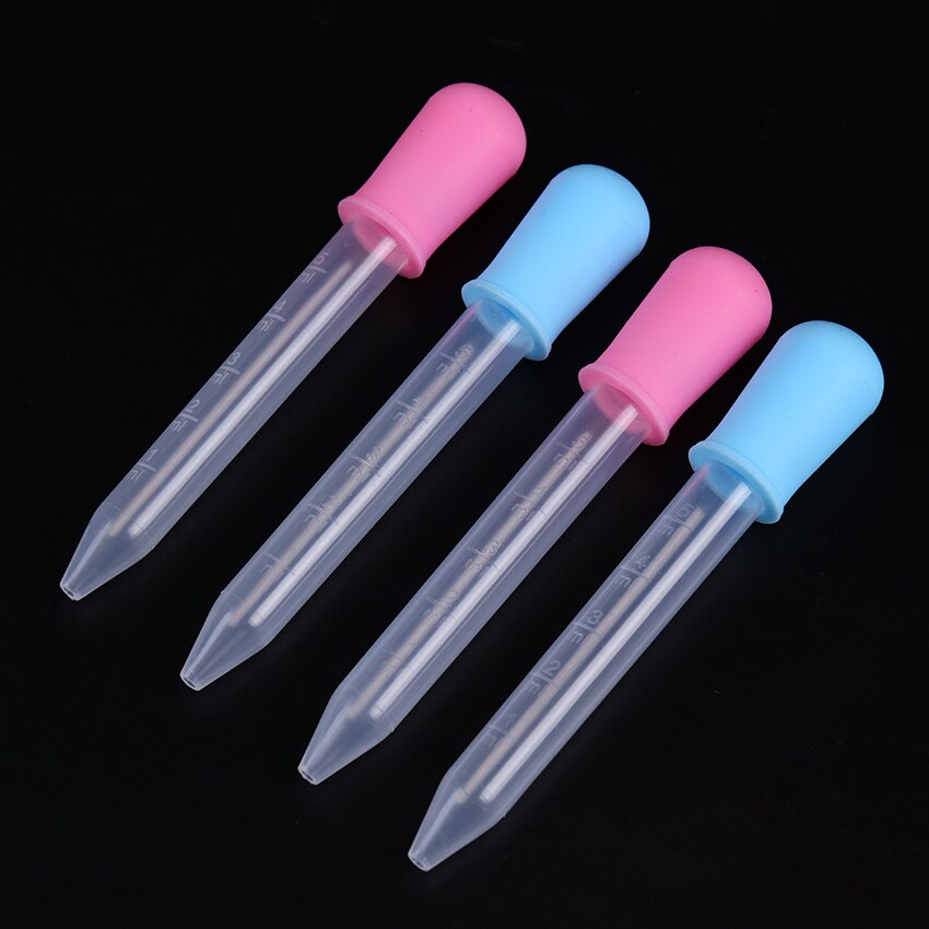 1pc 5ml klar silikone børn medicin foder dråber dimitteret pipette flydende mad dråber skole lab forsyninger