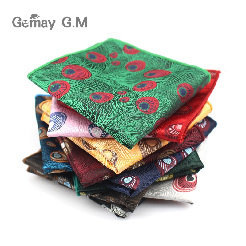 Heren pochet multicolor bruidegom zakdoek jacquard geweven zakdoek merk klassieke bruiloft