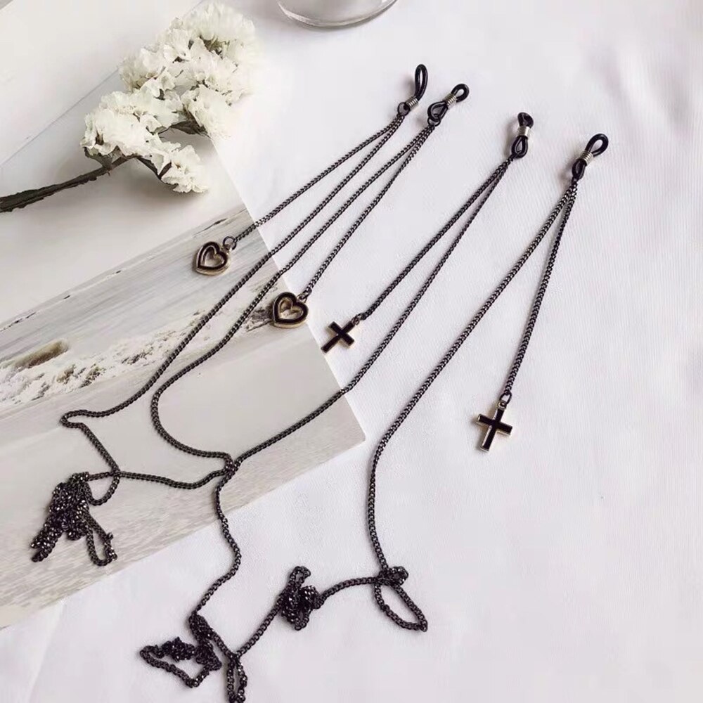 JSUOEO 5 stuks brillenketting voor dames, ketting, zonnebril, maskerketting, metalen brilband, elegante brilhouder brillenkoord (5 kleuren), meerkleurig, Eén maat