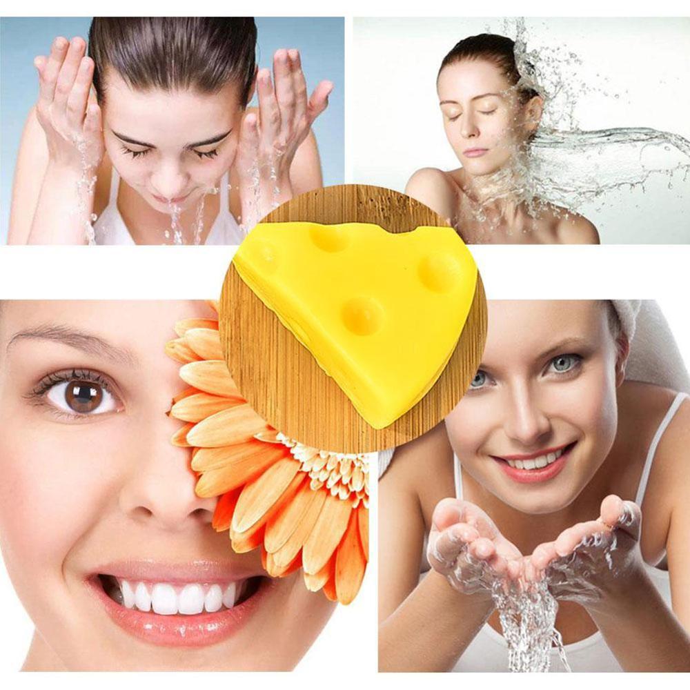 Savon au fromage au sel de mer, savon à base de plantes brossées, pour l'élimination des acariens, Y9J8