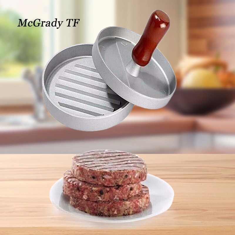 12*12*9.5cm hamburgare pressverktyg köksredskap diy-form aluminiumlegering hamburgpressmaskin köttmaskin köksredskap