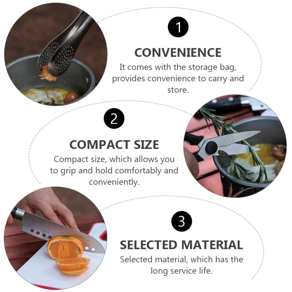 9-Piece Camping Cookware Set - Portable Outdoor Kitchen Utensils - Stainless Steel - Lightweight with Tote Bag