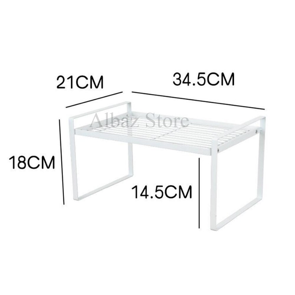 Kitchen Organizer Cabinet Layered Shelves Desktop Storage Cabinets Kitchen Gadget Supplies Storage Rack Spice Jar Cabinet Shelf: White trumpet