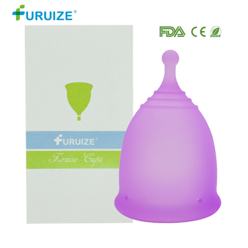 Copa menstrual para mujer, Copa de higiene femenina, Copa Menstrual reutilizable de grado médico de silicona, 100%: 1pcs Purple / L size