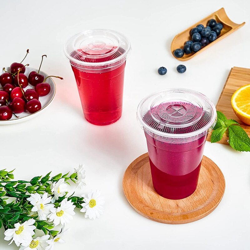 2 oz Plastic Portion Cups with Lids, 50 Pack – Disposable Soufflé Cups for Jello Shots, Sauces
