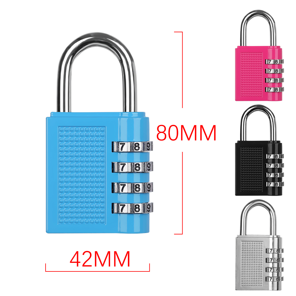 10 Soorten Beveiliging 3/4 Cijfercombinatie Hangslot Bagage Lock Koffer Code Zinklegering Kast Kast Locker Lock