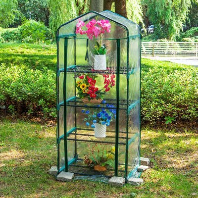 Four Floors Green Household Plant Greenhouse Mini Garden Warm Room PVC Garden Warm Room 69x49x160cm