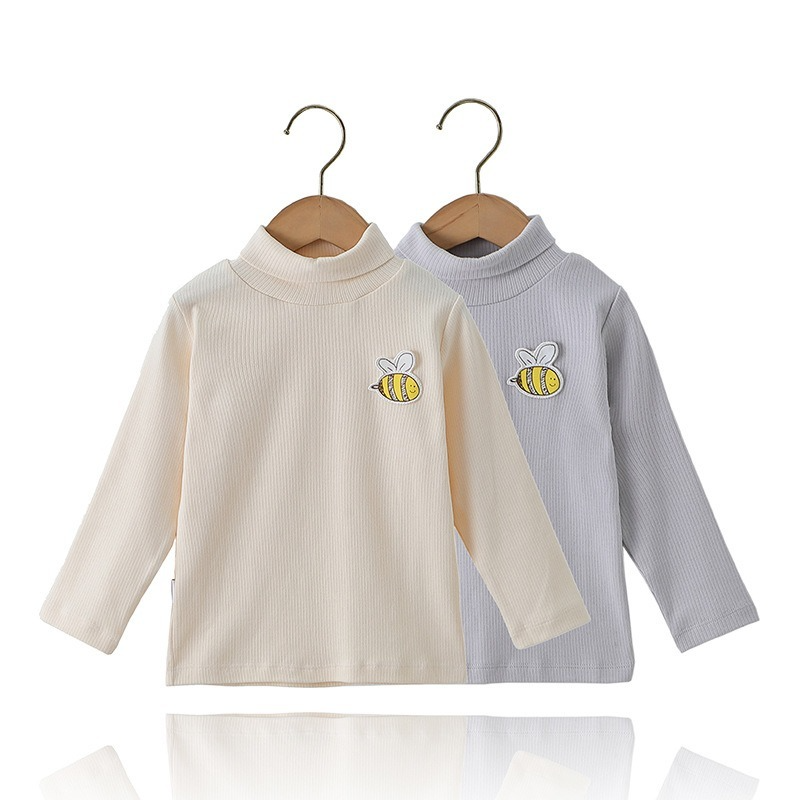 Kinderkleding Jongens Meisjes Katoenen Warme Winter Herfst Kleding Half Hoge Kraag Shirt Baby Accessoires