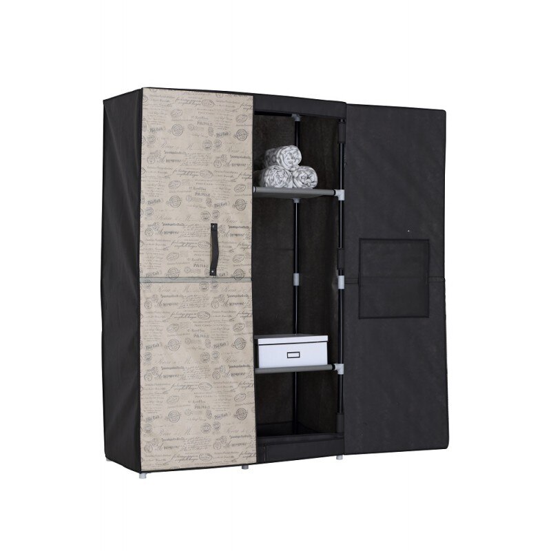 ARMARIO JOCCA DE TELA CON PUERTA RÍGIDA. ROPERO PLEGABLE, LIGERO, PORTÁTIL Y RESISTENTE AL AGUA Y POLVO. MUEBLE DORMITORIO.