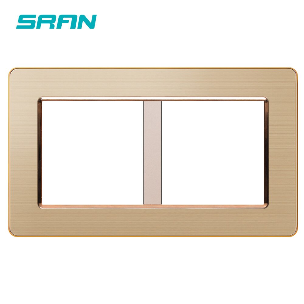 Sran blankt panel med montering av jernplate 146mm*86mm sølvbørstet rustfritt stål bryterkontaktpanel