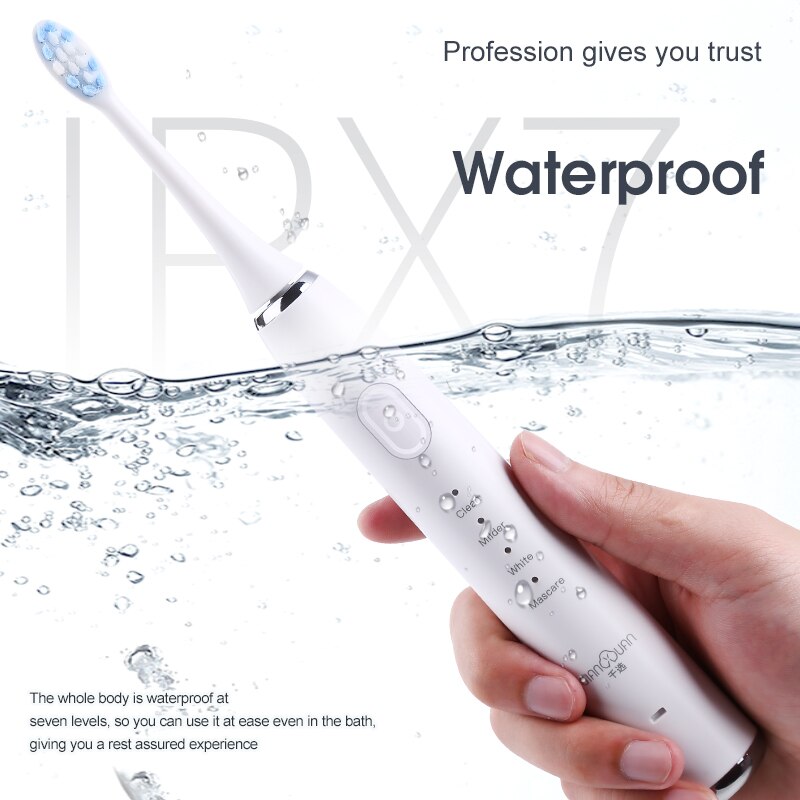 Electric Toothbrush Toothbrush Sonic Ultrasonic Brush IPX7 Waterproof Sonic Toothbrush Recharge Sterilization Anti-bacteria