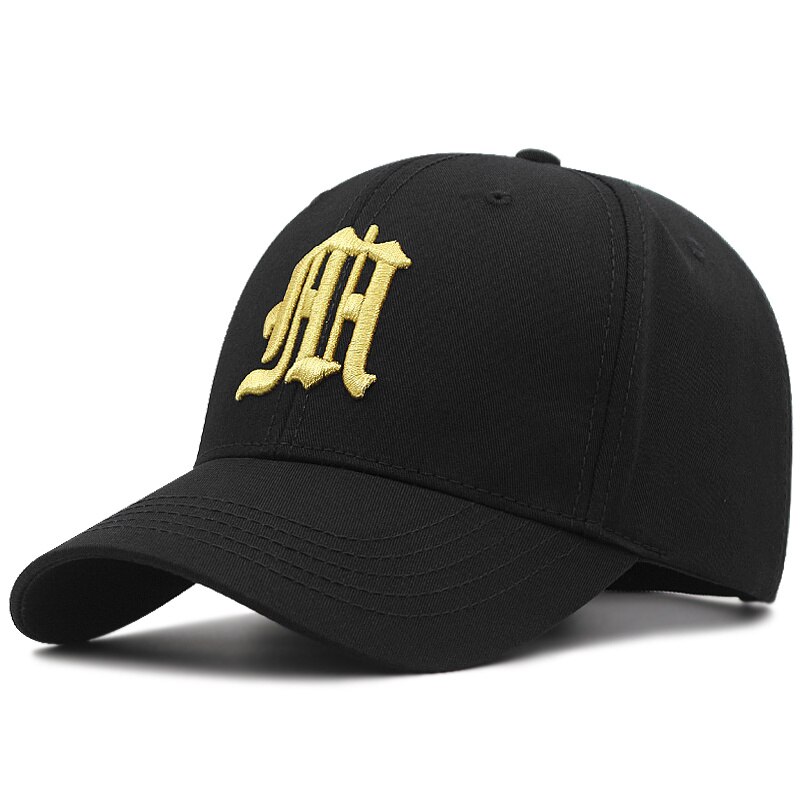 Big head Man Large Size Baseball Hats Four Seasons Outdoors Cotton Hard Top Snapback Hat Men Plus Size Sport Cap 56-60cm 60-65cm: Black Gold  / 60-65cm