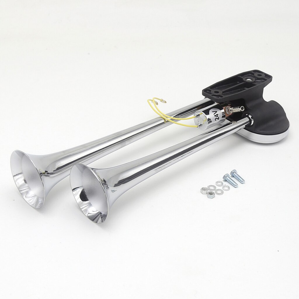 Air Horn Dual Trumpet Super Loud 135db Compressor Set Car Truck Train Boat