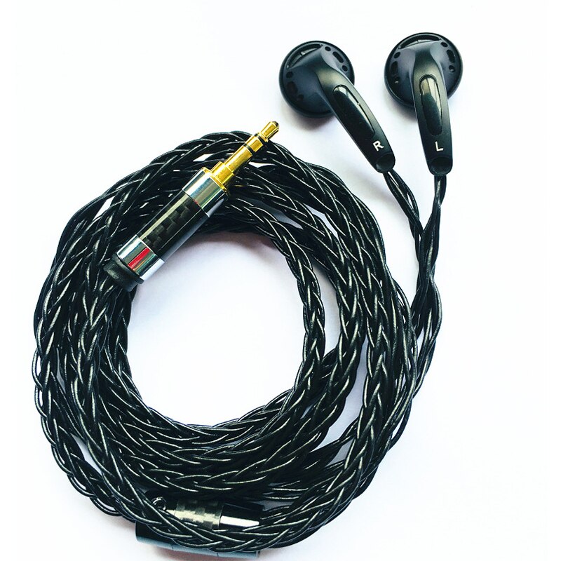 Auricular plano de diafragma de berilio, 130 Ohm, hecho a mano, HiFi con Cable plateado de 8 hebras OFC