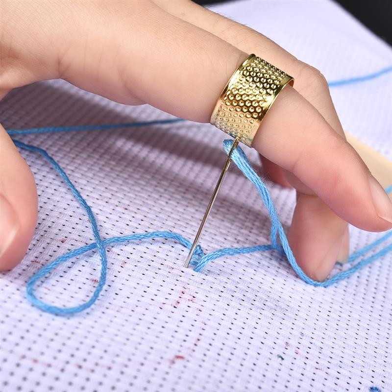 16pcs/Bag Tail Gold Plated Hand Sewing Needles Large Eye Thick Sewing up Needle Embroidery Mending Quilt Hand Sewing Combination