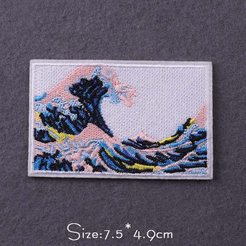 Wildernis Patches Op Kleding Mountain Borduren Patch Natuur Adventure Ijzer Op Patches Voor Kleding Reizen Patch Outdoor Badge: Beige