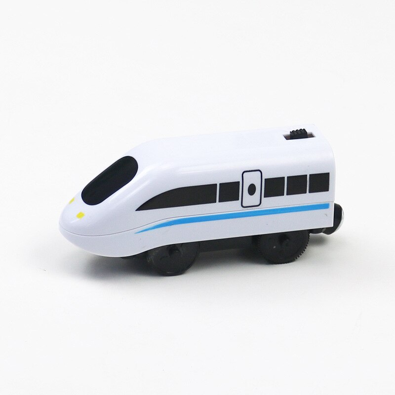 Elektrische Rc Trein Set Afstandsbediening Speelgoed Aangesloten Met Houten Spoorweg Auto Tracks Birhtday Kerstcadeau Voor Kinderen: WHITE