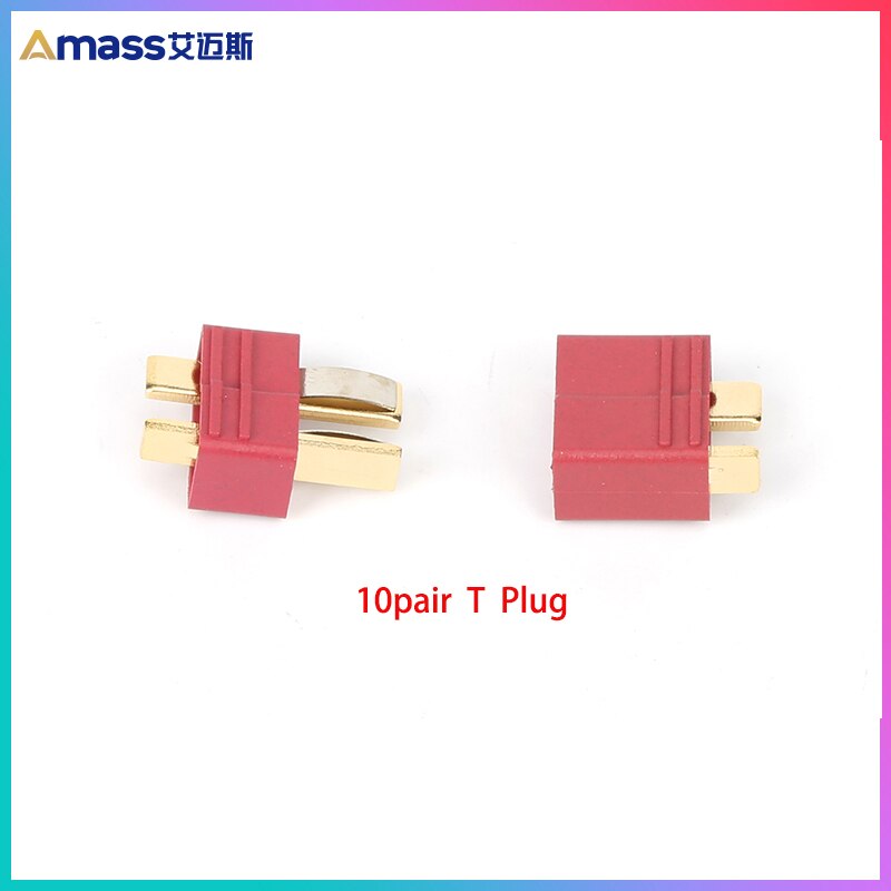 Amass AS150 EC5 XT150 XT90 XT90S XT60 MT30 MT60 T Plug Connector: 10 pair T plug