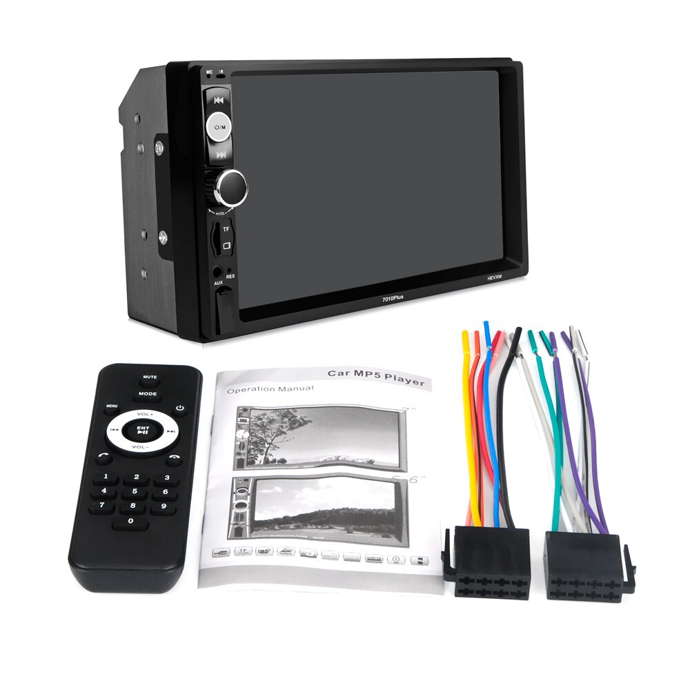 7 inch Universal Car Multimedia Player 2 Din Radio HD Bluetooth MP5 Media TF FM Support Rear View Camera