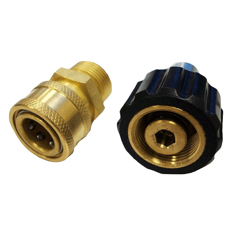 Pressure Washer Adapter Set, Quick Connect Washer Wand, M22 14mm to 1/4 Inch