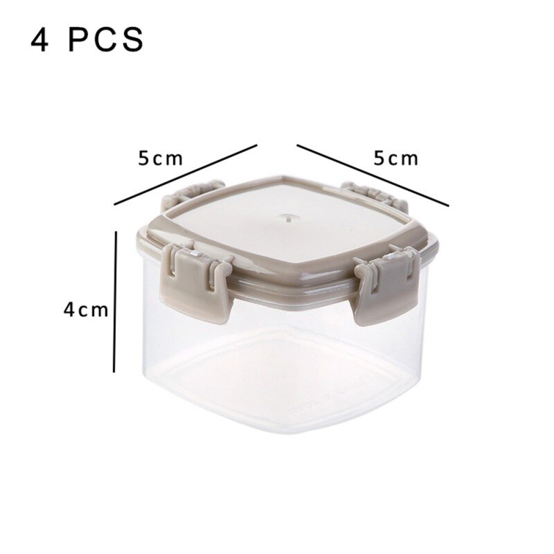 4PCS/Set Mini Portable Seasoning Box Jam Squeeze Bottle Barbecue Picnic Seasoning Sauce Bottle Kitchen Transparent Spice Jar: B