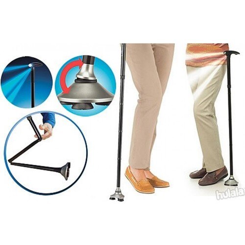 OLD MAN WALKING STICK WITH BASTON LIGHT FOLDABLE PRACTICAL MULTI-PURPOSE MULTIPURPOSE ERGONOMIC