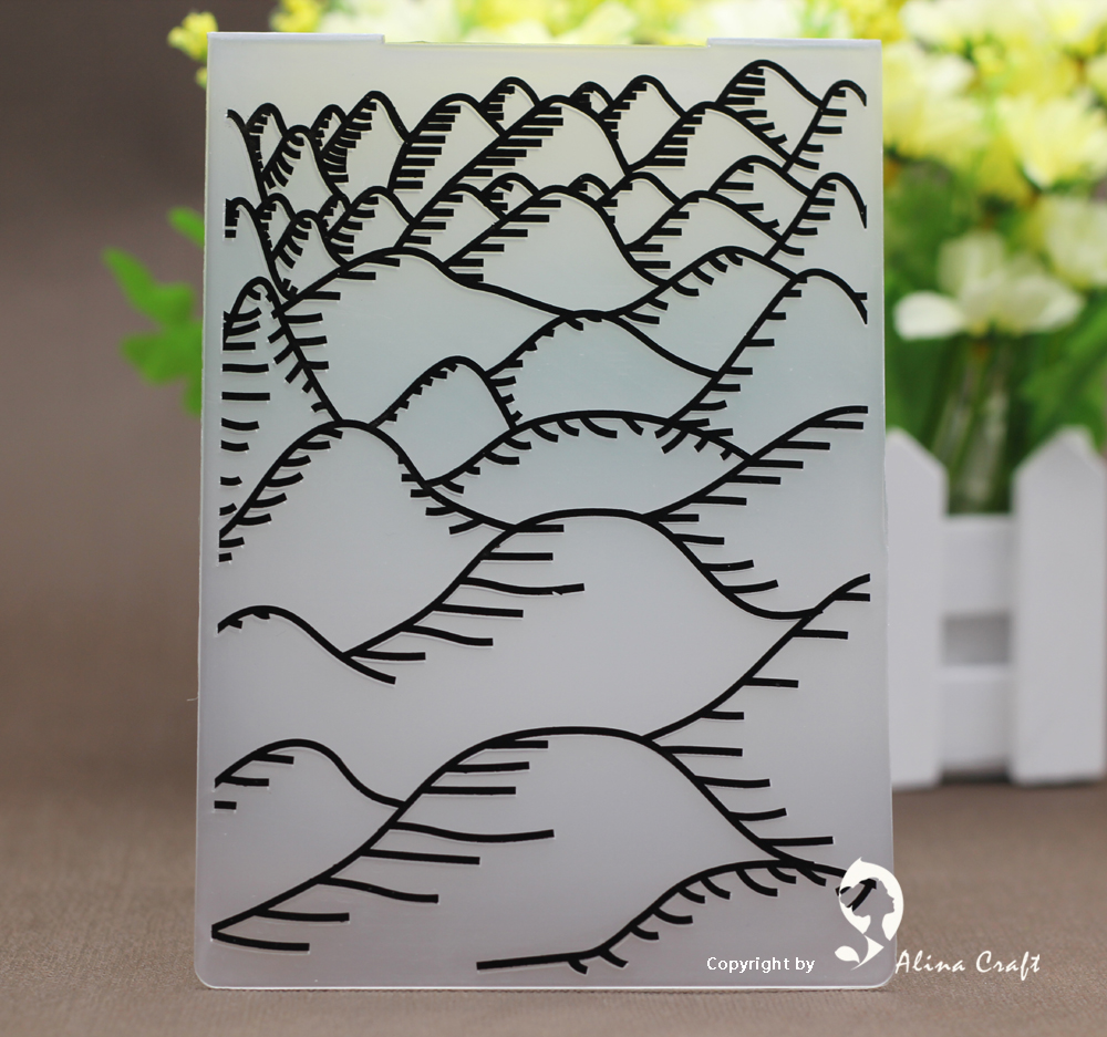 AlinaCraft PLASTIC EMBOSSING FOLDER mountain DIY scrapbook album card packing decoration cutting dies paper craft making