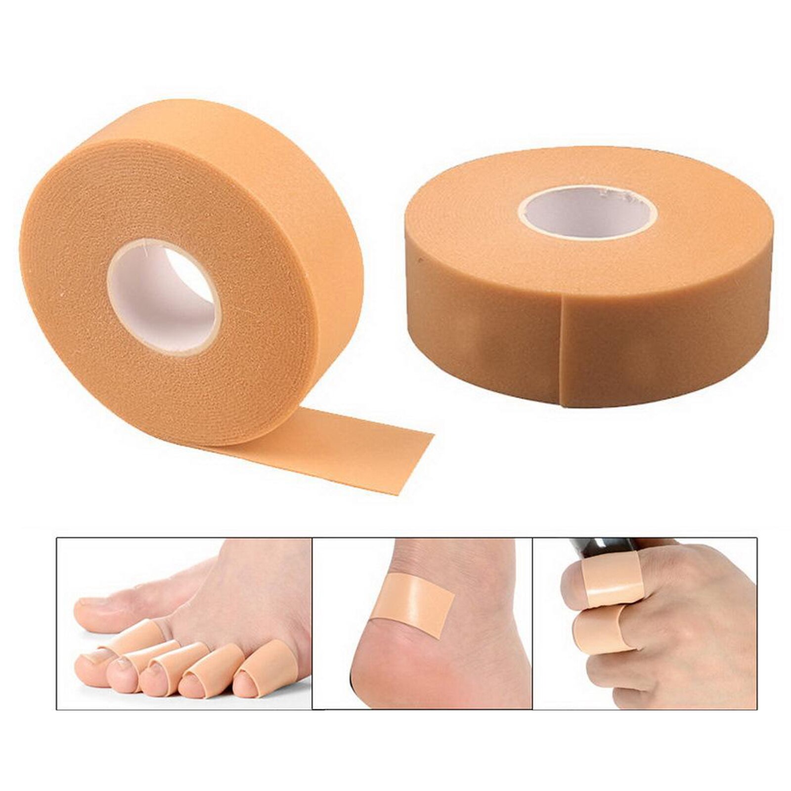 Moleskin tape klæbende puder hæl klistermærker blisterforebyggende puder anti-slid hæl puder til fødder stof polstring , 4.5m x 2.5cm