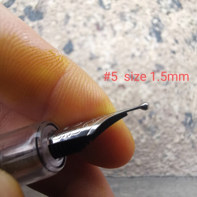 Punta de pluma estilográfica redonda ancha (1,2mm) o doble ancha (1,5mm) para pulir tinta, pluma para de negocios de escritura, 1 ud.