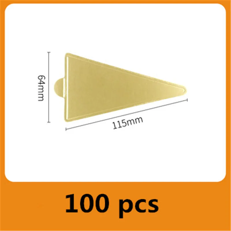 100 pcs/pack Cake Cardboard Mini Cake Boards Cupcake Dessert Tray Multi Shape Paper Golden Base Cake Pastry Decorative Kit Party