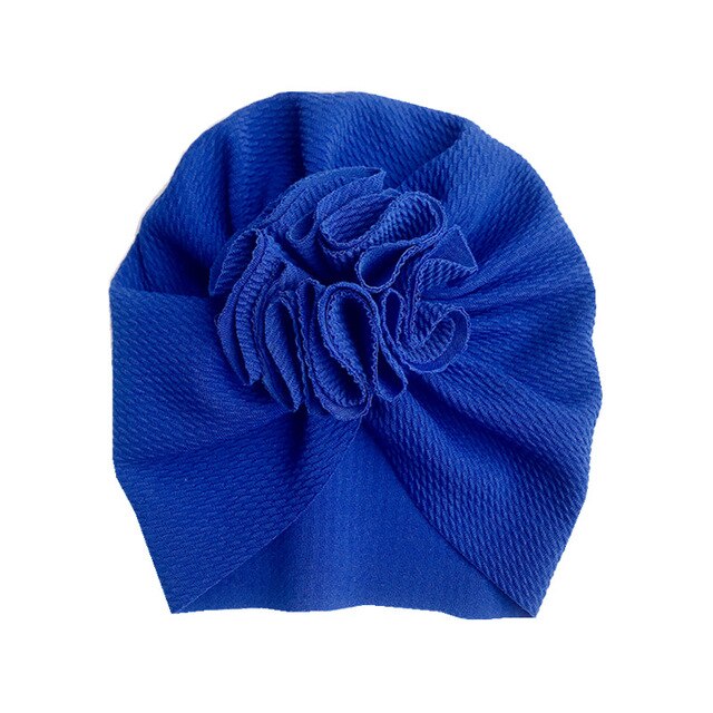 Tulbandhoedjes met stippen voor meisjes, bloeiende babyhoedjes, elastische babytulbandhoedjes voor meisjes, hoofdband, haarband voor baby's, mutsje: Blauw