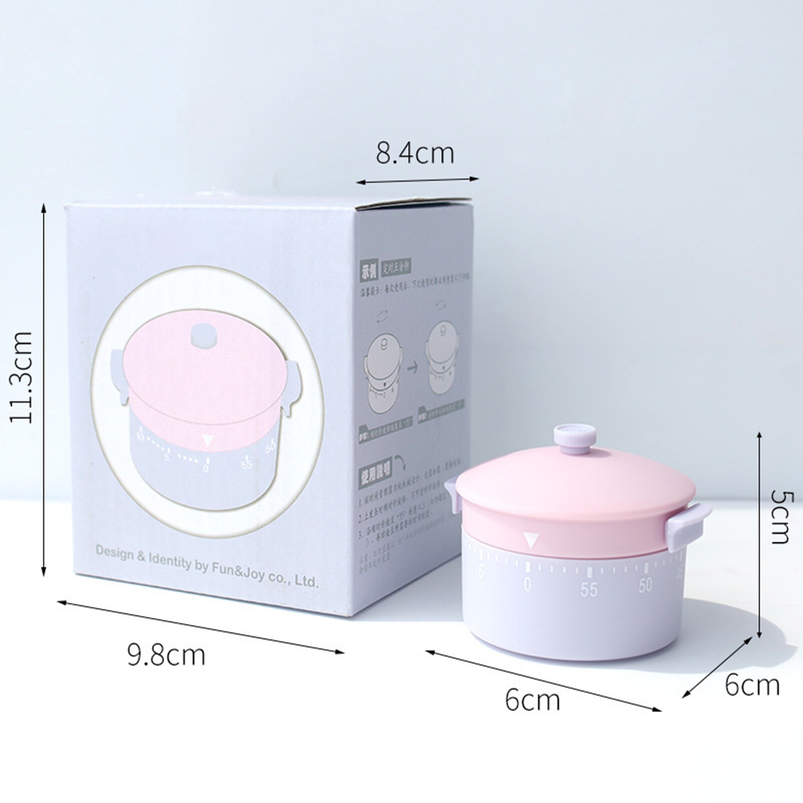 Pot Shaped Cooking Mechanical Timer 60-minutes Cute Attractive Kitchen Dial Time Reminder For Work Study Games