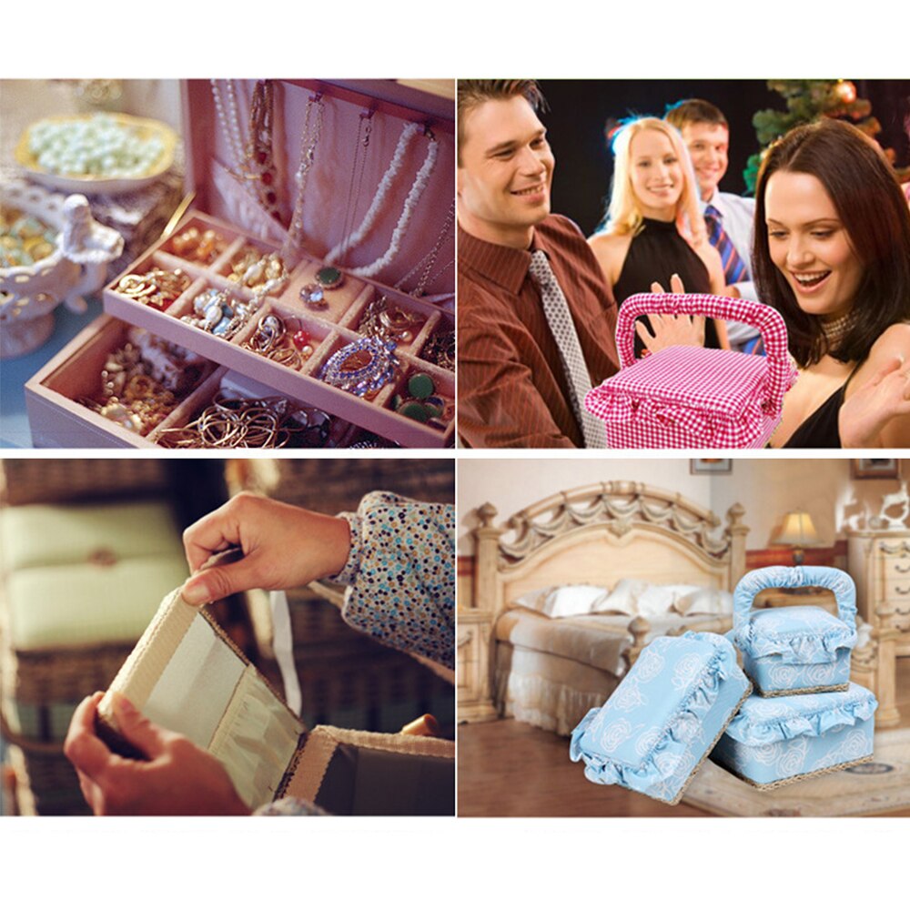 Retro Sewing Storage Box Craft Sewing Tool layer Needle Thread Basket Floral Thimble Thread Needle Organizer Sewing Accessories